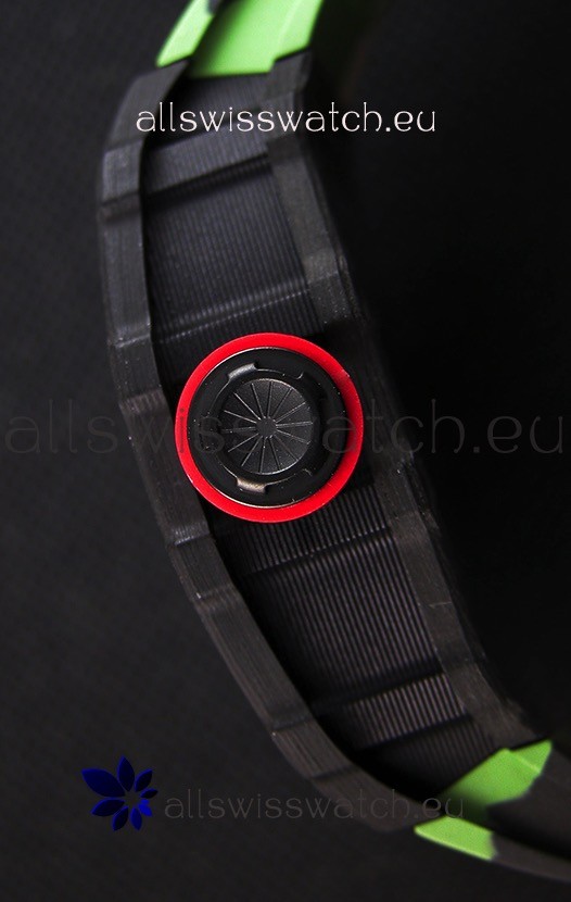IMG_9081 Richard Mille RM35-02 Rafael Nadal Forged Carbon Case with Camouflage Rubber Strap Replica 8