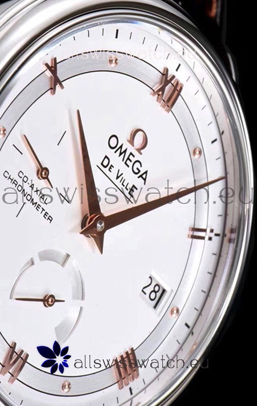 IMG_9081 Omega De Ville Prestige Power Reserve 904L Steel 1:1 Mirror White dial Replica 8