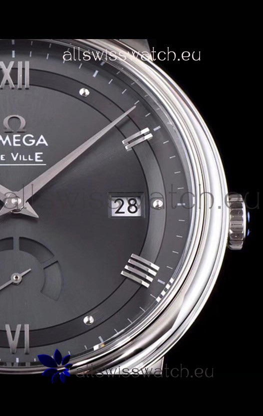 IMG_9081 Omega De Ville Prestige Power Reserve 904L Steel 1:1 Mirror Grey dial Replica 8