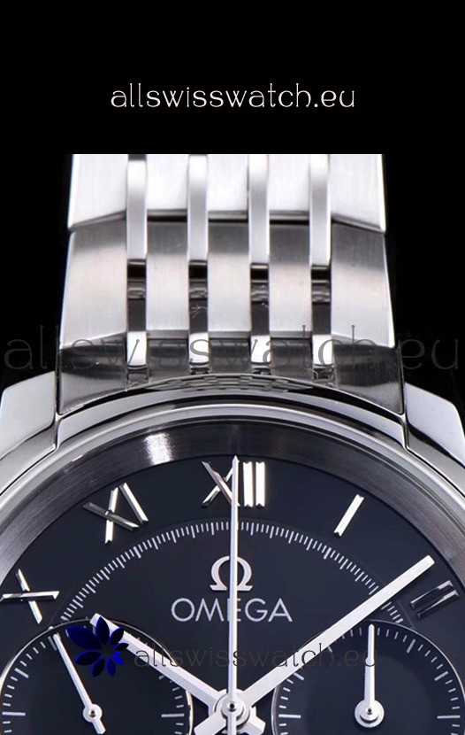 IMG_9081 Omega De Ville Chronograph 1:1 Mirror in Black Dial 42MM Replica 8