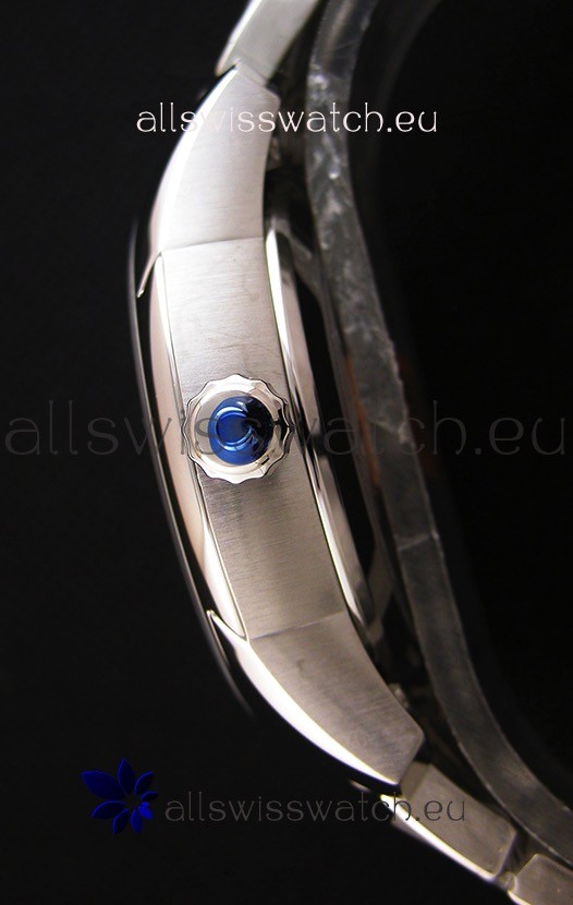 IMG_9081 Omega De-Ville Annual Calendar Steel Strap1:1 Mirror Edition in Black Dial Replica 8