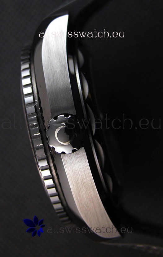 IMG_9081 Omega Seamaster Planet Ocean Deep Black GMT 45.5MM 1:1 Mirror Replica 8