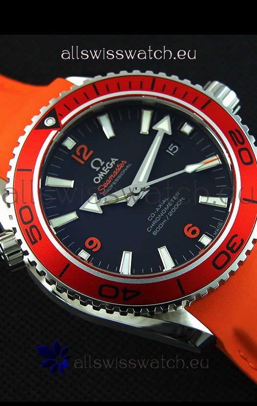 IMG_9081 Omega Seamaster Planet Ocean Orange Strap 45MM 1:1 Ultimate Edition Replica 8