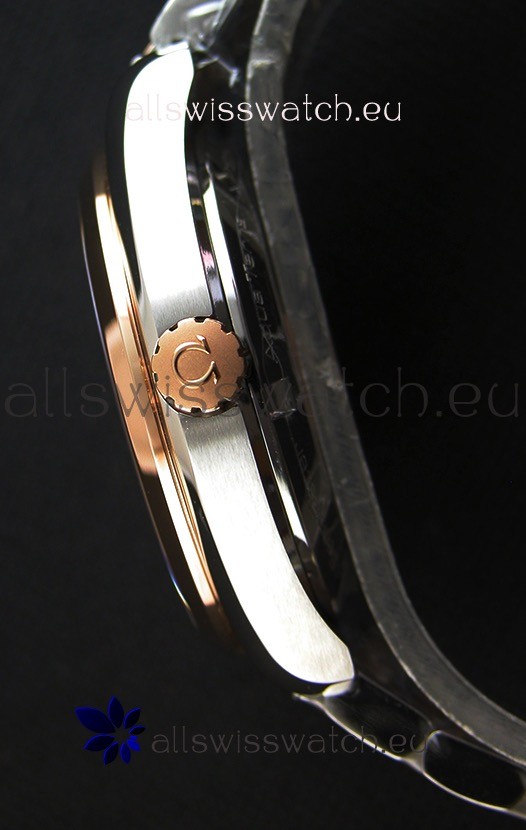 IMG_9081 Omega Seamaster Aqua Terra GMT 150M 43MM 1:1 Mirror Two Tone Case Replica 8
