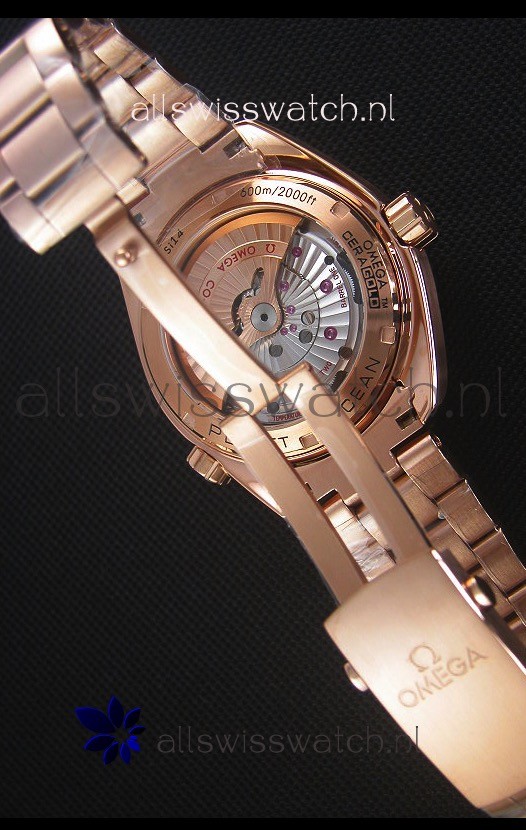 Omega Seamaster Planet Ocean 43.5MM GMT Pink Gold 1:1 Mirror 43.5MM Replica 8