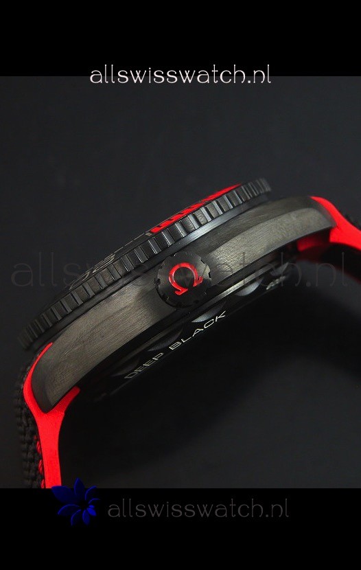 IMG_9081 Omega Seamaster Planet Ocean Deep Black Red GMT 1:1 Edition Replica 8