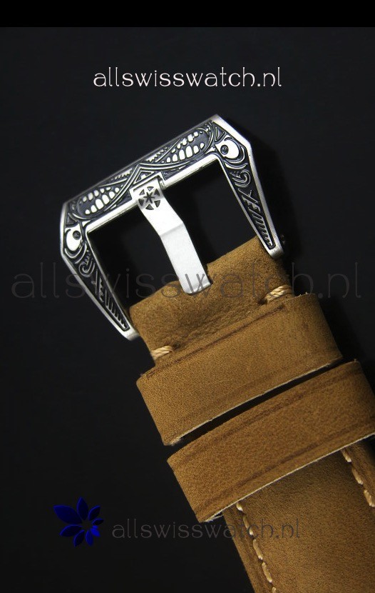 IMG_9081 Panerai Radiomir PAM425 Floral engraved Case in Stainless Steel Case Replica 8