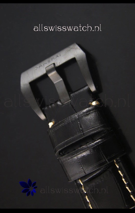 IMG_9081 Panerai Radiomir PAM604 3 Days DLC Coated with Unitas Movement Replica 8