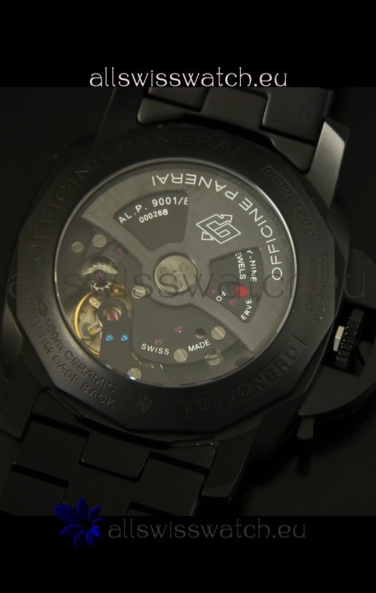 IMG_9081 Panerai Luminor GMT PAM441 Ceramica - DLC Coated Edition Replica 8