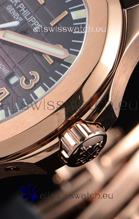 IMG_9081 Patek Philippe Aquanaut 5164R 1:1 Mirror Brown Dial Replica 8