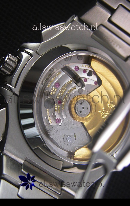 IMG_9081 Patek Philippe Nautilus 5980 Chronograph Steel Case in Black Dial - 1:1 Mirror Replica 8