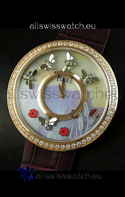IMG_9081 Piaget Altiplano Ultra-Thin Quartz Movement Ladies with Brown Strap Replica 8