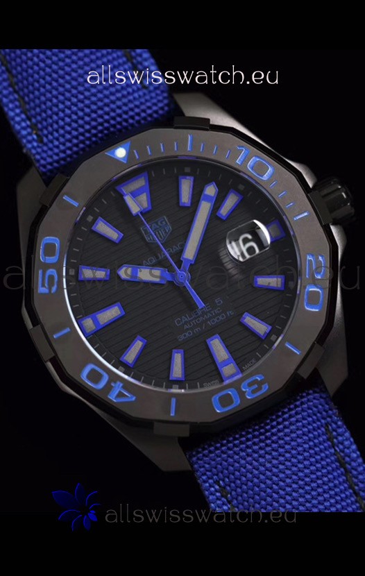 IMG_9081 Tag Heuer Aquaracer Calibre 5 Ceramic Case 1:1 Mirror Replica 8