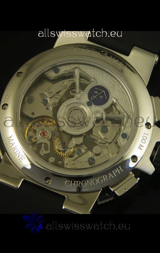 IMG_9081 Ulysse Nardin Marine Chronograph Stainless Steel Arabic Dial - 1:1 Mirror Replica 8