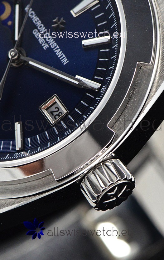 IMG_9081 Vacheron Constantin Overseas MoonPhase Stainless Steel in Blue Dial Replica 8