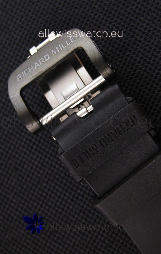 IMG_9081 Richard Mille RM35-2 Rafael Nadal Forged Carbon Case with Black Strap Replica 8