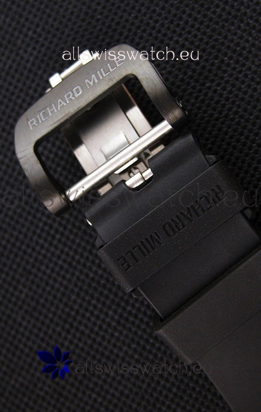 IMG_9081 Richard Mille RM35-2 Rafael Nadal Forged Carbon Case with Black Rubber Strap Replica 8