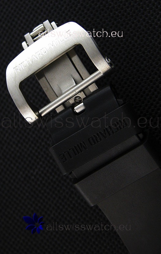 IMG_9081 Richard Mille RM011-FM Felipe Massa One Piece Titanium Case in Black Strap Replica 8