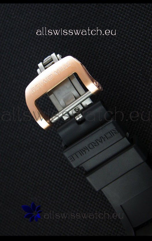 IMG_9081 Richard Mille RM011-FM Felipe Massa Black Ceramic Case in Black Strap Replica 8