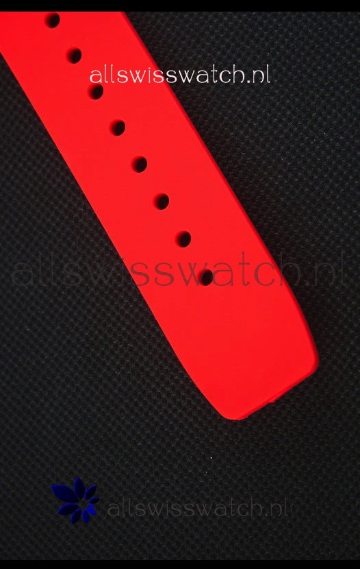 IMG_9081 Richard Mille RM011-03 One Piece Red Forged Carbon Case in Red Strap Replica 8