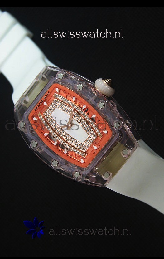 IMG_9081 Richard Mille RM07-02 Sapphir Ladiesin White Pearl Dial Replica 8