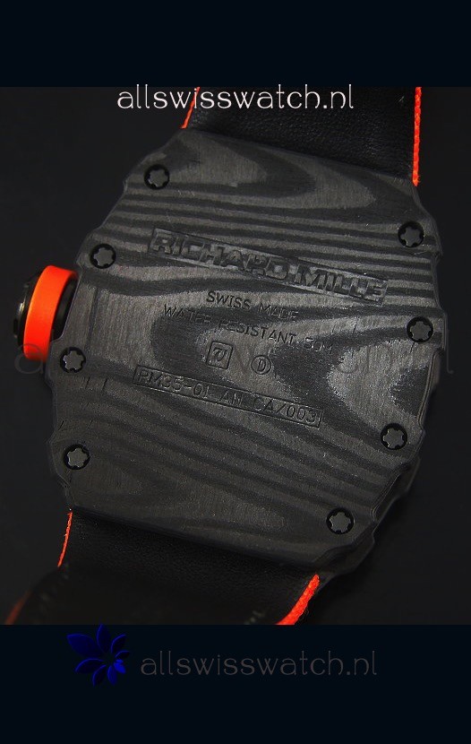 IMG_9081 Richard Mille RM35-01 Rafael Nadal EditionOrange Nylon Strap Replica 8