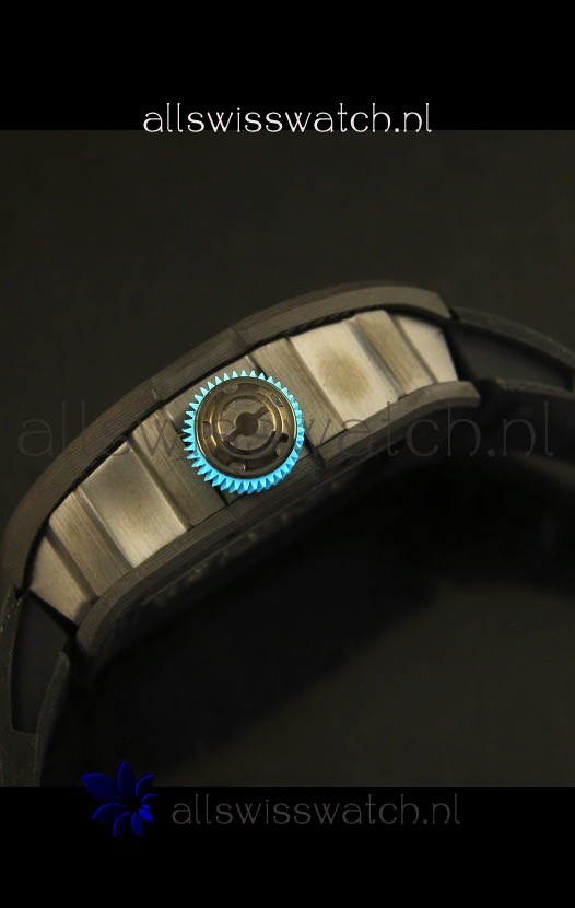 IMG_9081 Richard Mille RM036 Jean Todt Forged Carbon Bezel Titanium - All White/Blue Edition Replica 8