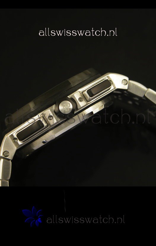 IMG_9081 Audemars Piguet Royal Oak Offshore in Black Dial - Steel Case Replica 8