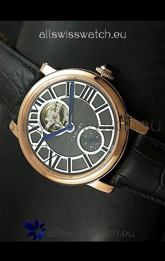 IMG_9081 Ballon De Cartier Flying Tourbillon - Pink Gold Case Replica 8
