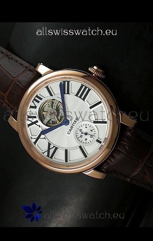 IMG_9081 Ballon De Cartier Flying Tourbillon - Pink Gold Case Replica 8