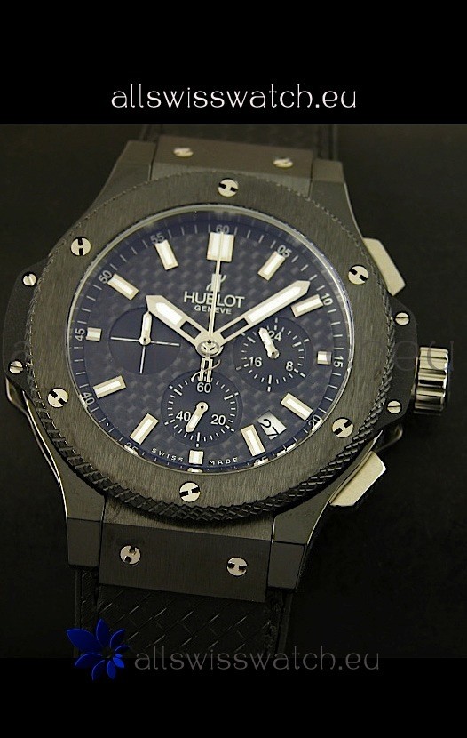 IMG_9081 Hublot Big Bang Black Ceramic Case in Quartz Movement Replica 8