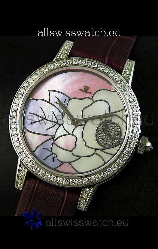 IMG_9081 Jaeger LeCoultre Quartz Movement Ladies - Brown Strap Replica 8