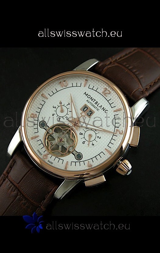 IMG_9081 Mont Blanc Flying Tourbillon with Gold Bezel Replica 8