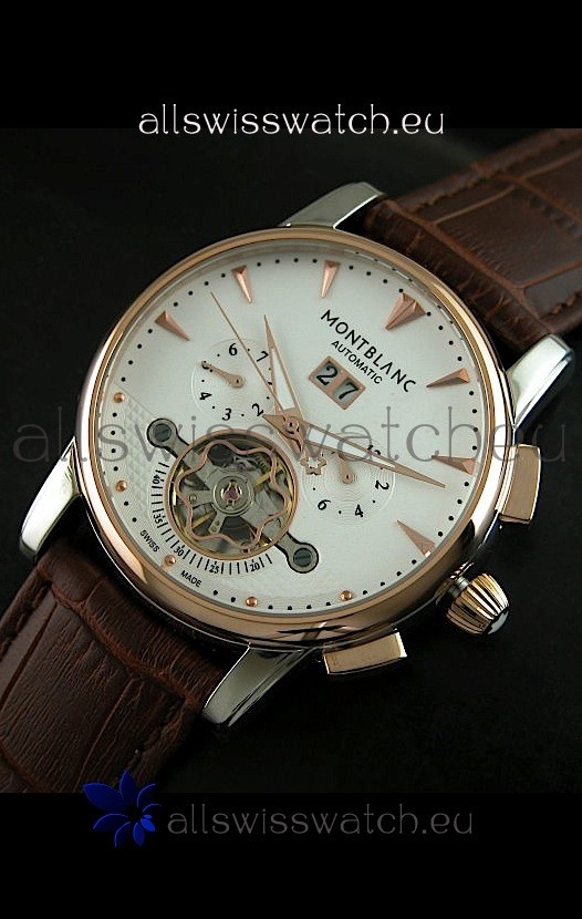 IMG_9081 Mont Blanc Flying Tourbillon with Gold Bezel Replica 8