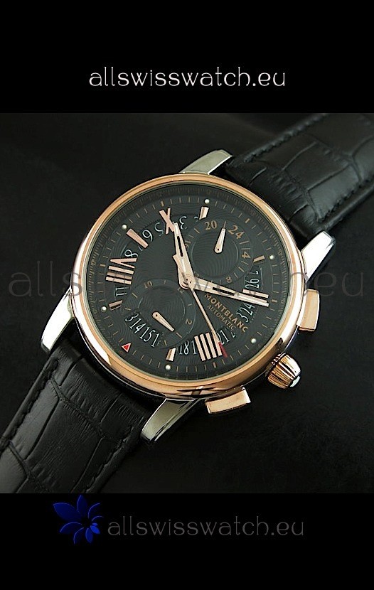 IMG_9081 Mont Blanc Automatic Chronograph Black Dial Replica 8
