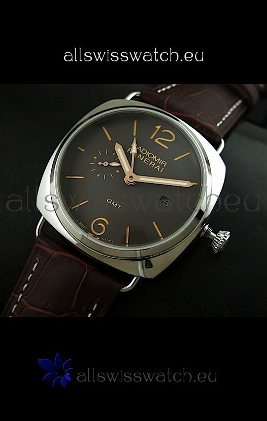 IMG_9081 Panerai Radiomir GMT in Off Black Dial Replica 8