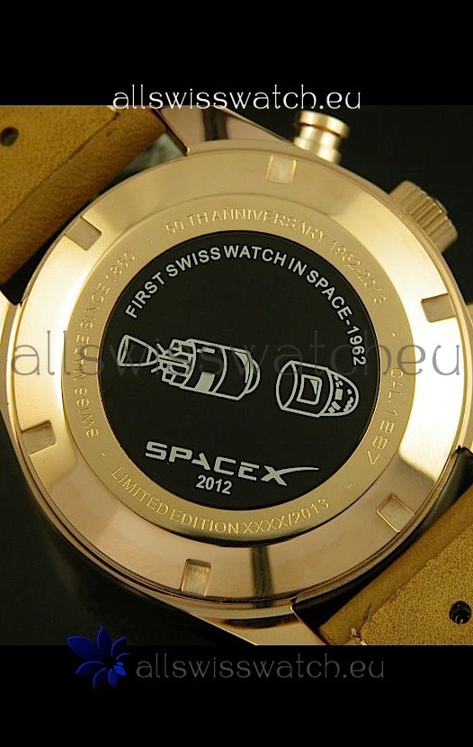 Tag Heuer Carrera 1887 SpaceEX Edition Quartz in Pink Gold Replica 8