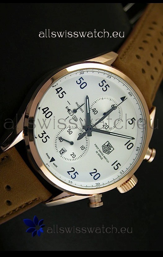 IMG_9081 Tag Heuer Carrera 1887 SpaceEX Edition Quartz in Pink Gold Replica 8