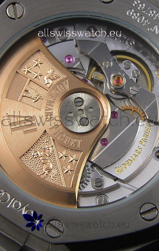 IMG_9081 Audemars Piguet Royal Oak Frosted Self-Winding White Gold Blue Dial 1:1 Mirror Replica 8