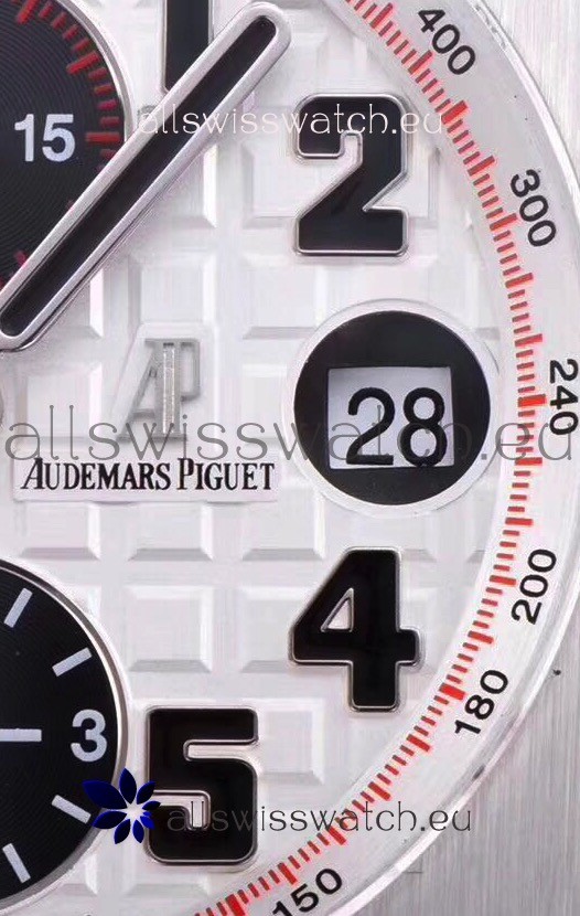 IMG_9081 Audemars Piguet Royal Oak Offshore Chronograph Panda - 1:1 Mirror Ultimate Edition - Updated Version with 3126 Movement Replica 8