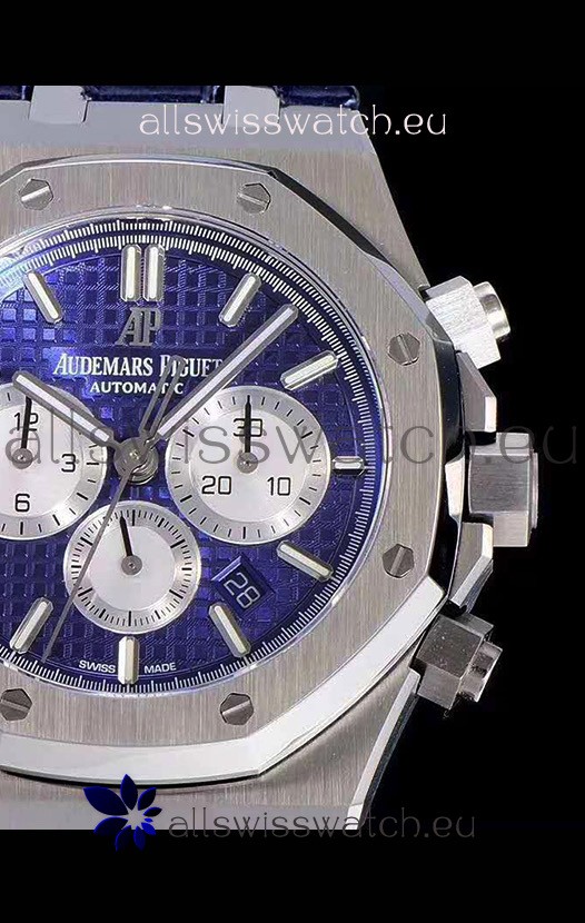 IMG_9081 Audemars Piguet Royal Oak Chronograph Blue Dial 904L Steel 1:1 Mirror Replica 8