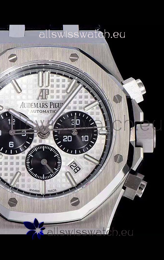 IMG_9081 Audemars Piguet Royal Oak Chronograph White Dial 904L Steel 1:1 Mirror Replica 8