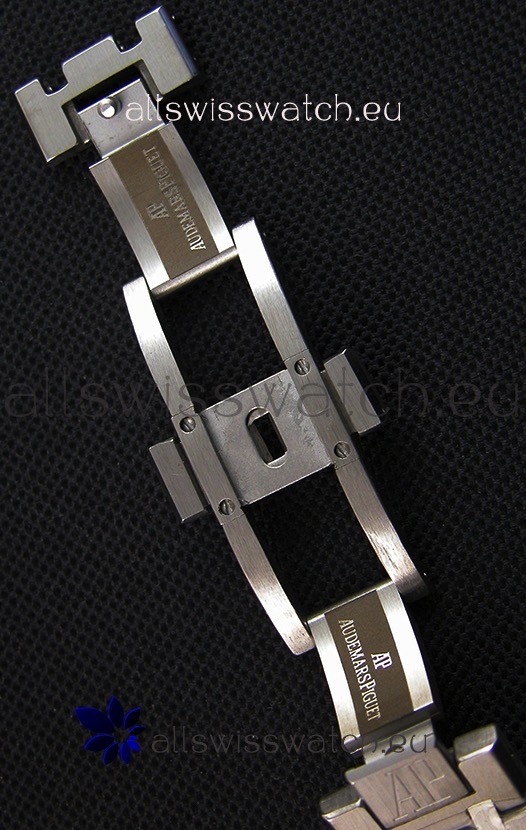 IMG_9081 Audemars Piguet Royal Oak 41MM Black Dial Steel Strap - 1:1 Mirror Ultimate Edition Replica 8