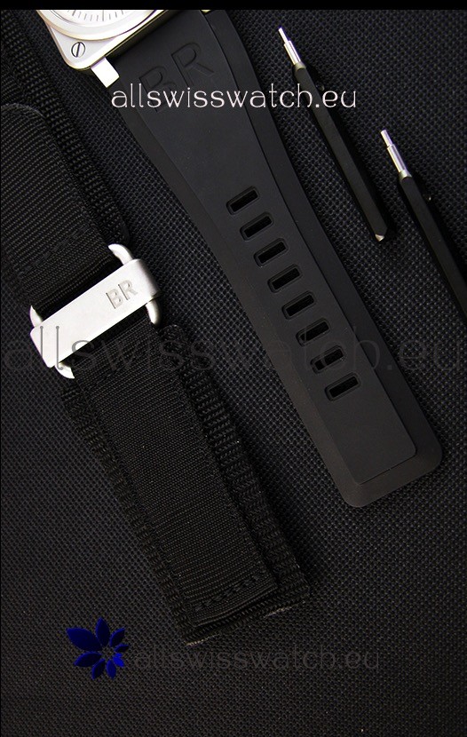 IMG_9081 Bell & Ross BR03-92 Horolum Grey Dial Rubber Strap1:1 Mirror Replica 8