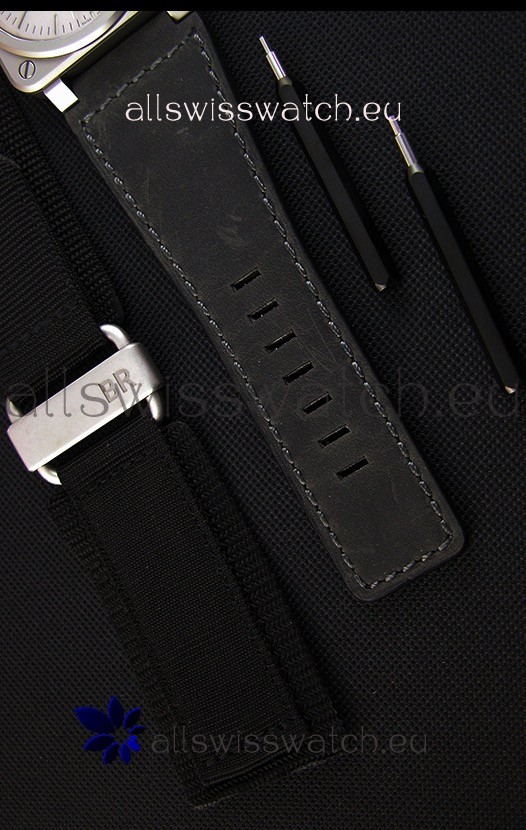 IMG_9081 Bell & Ross BR03-92 Horolum Grey Dial Leather Strap1:1 Mirror Replica 8