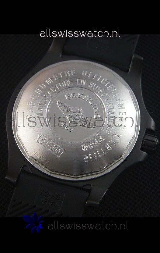 IMG_9081 Breitling Avenger Blacksteel DLC Coatedin Yellow Dial Replica 8