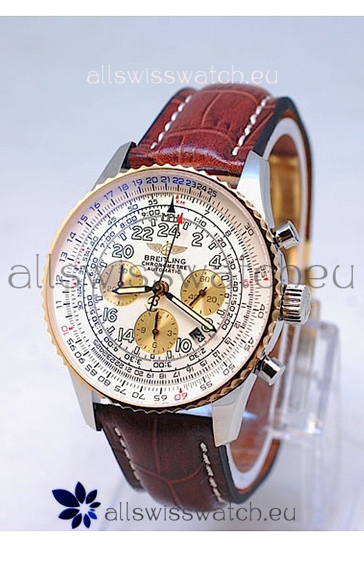 IMG_9081 Breitling Navitimer CosmonauteGold Plated Bezel Replica 8
