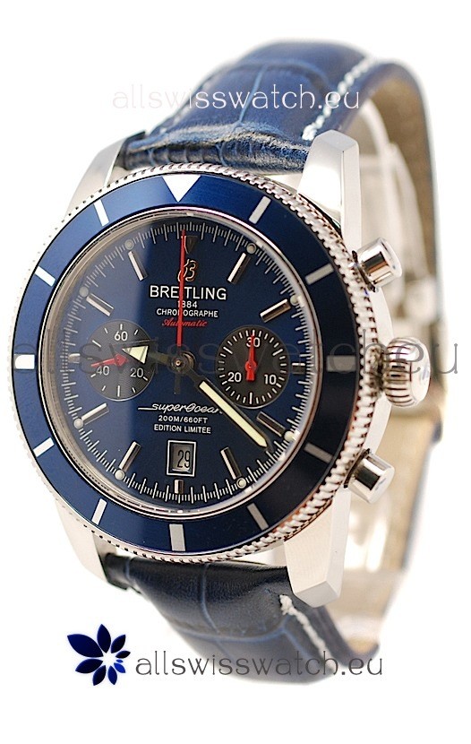 IMG_9081 Breiting Superocean 1884 Chronograph in Blue Replica 8