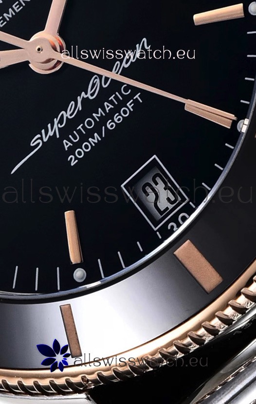 IMG_9081 Breitling SuperOcean Heritage II 44MM Black Dial Two Tone 904L Steel 1:1 Mirror Replica 8