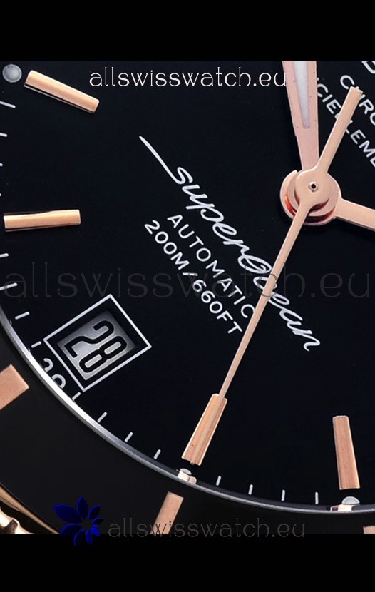 IMG_9081 Breitling SuperOcean Heritage II 44MM Black Dial Two Tone 904L Rubber Strap 1:1 Mirror Replica 8